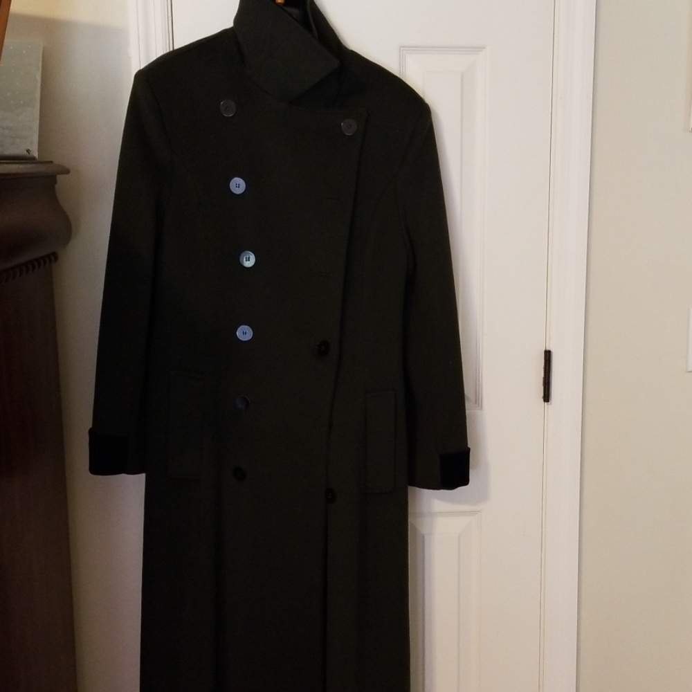 Women's heavy wool winter coat.
